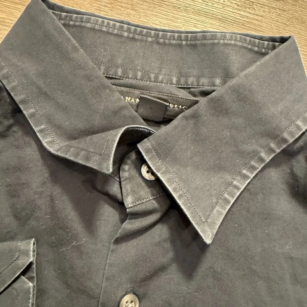 Banana Republic Shirt Mens Large‎ Blue Long Sleeve Button Up Slim Fit Cotton